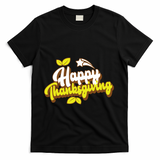 Happy Thanksgiving Holiday Cute T-Shirt - Black