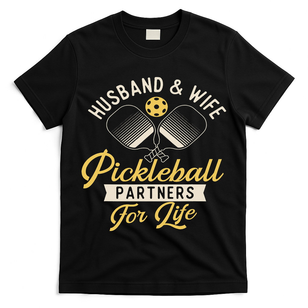 Husband & Wife Couple Pickleball Player Pickleballers T-Shirt