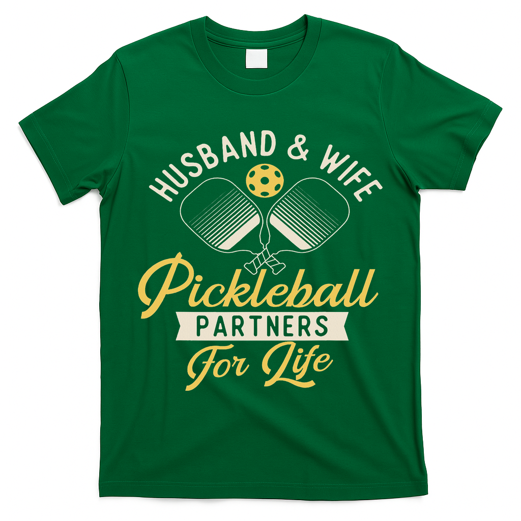 Husband & Wife Couple Pickleball Player Pickleballers T-Shirt