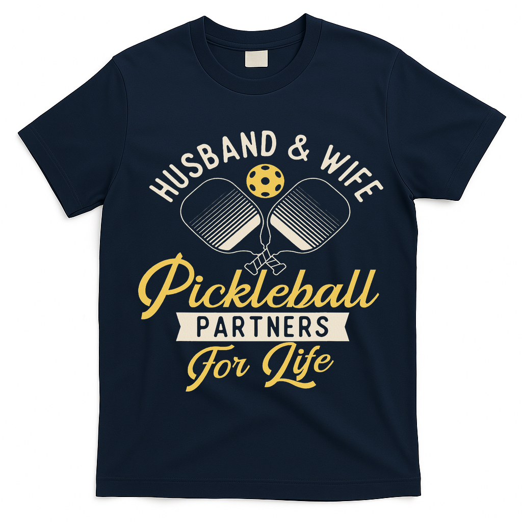 Husband & Wife Couple Pickleball Player Pickleballers T-Shirt