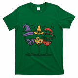 Holidays Wine Glasses Festive T-Shirt - Green