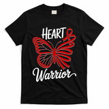 Heart Warrior Red Ribbon Butterfly Heart Health Awareness T-Shirt