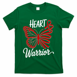 Heart Warrior Red Ribbon Butterfly Heart Health Awareness T-Shirt