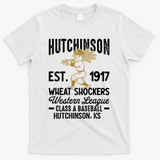 Hutchinson Wheat Shockers Kansas Vintage Baseball Team T-Shirt - White