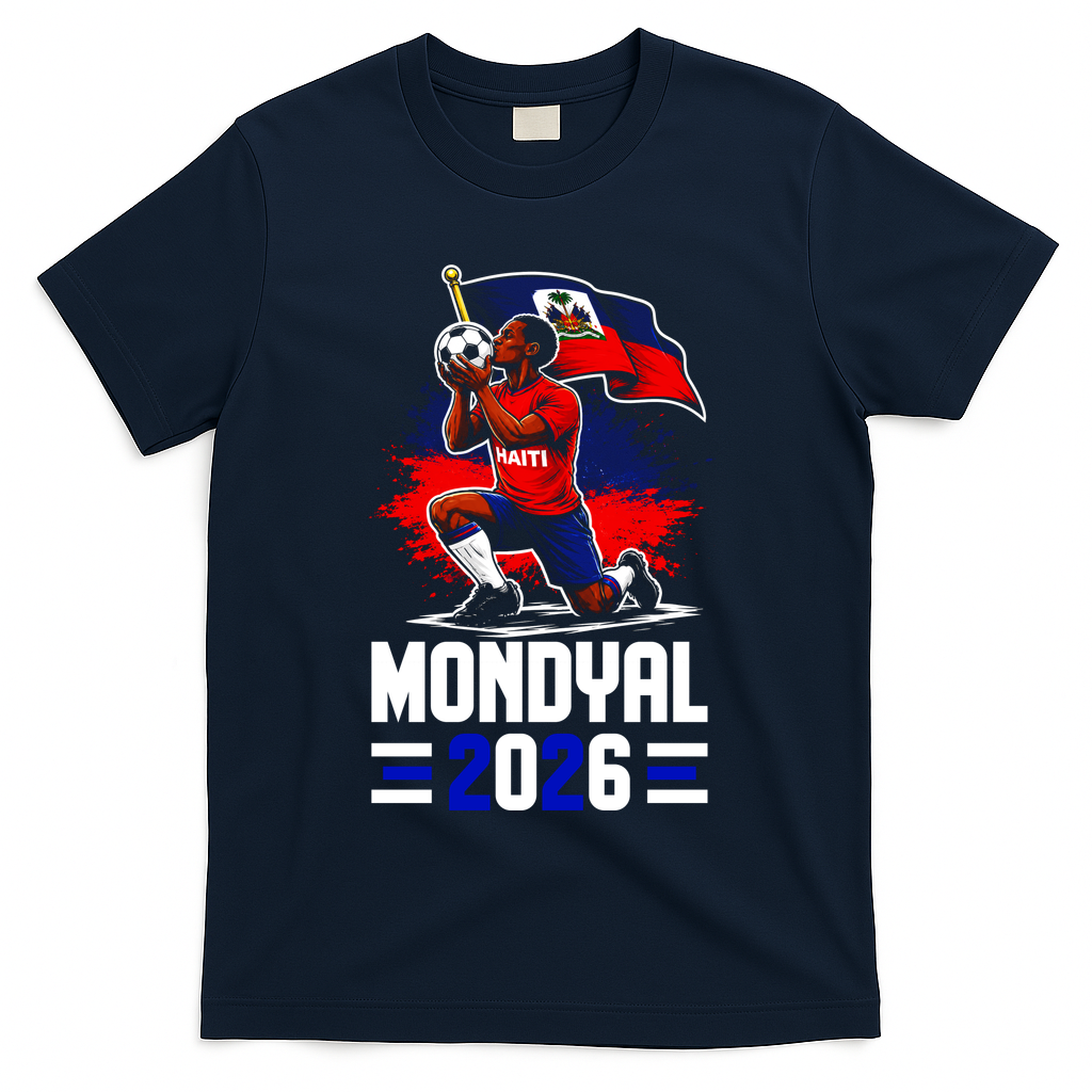 Haiti World Soccer Mondyal 2026 Haitia Ayiti Fan T-Shirt - Navy