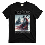 Holiday Xmas Krampus Is Coming To Town Christmas Horror Gift T-Shirt - Black