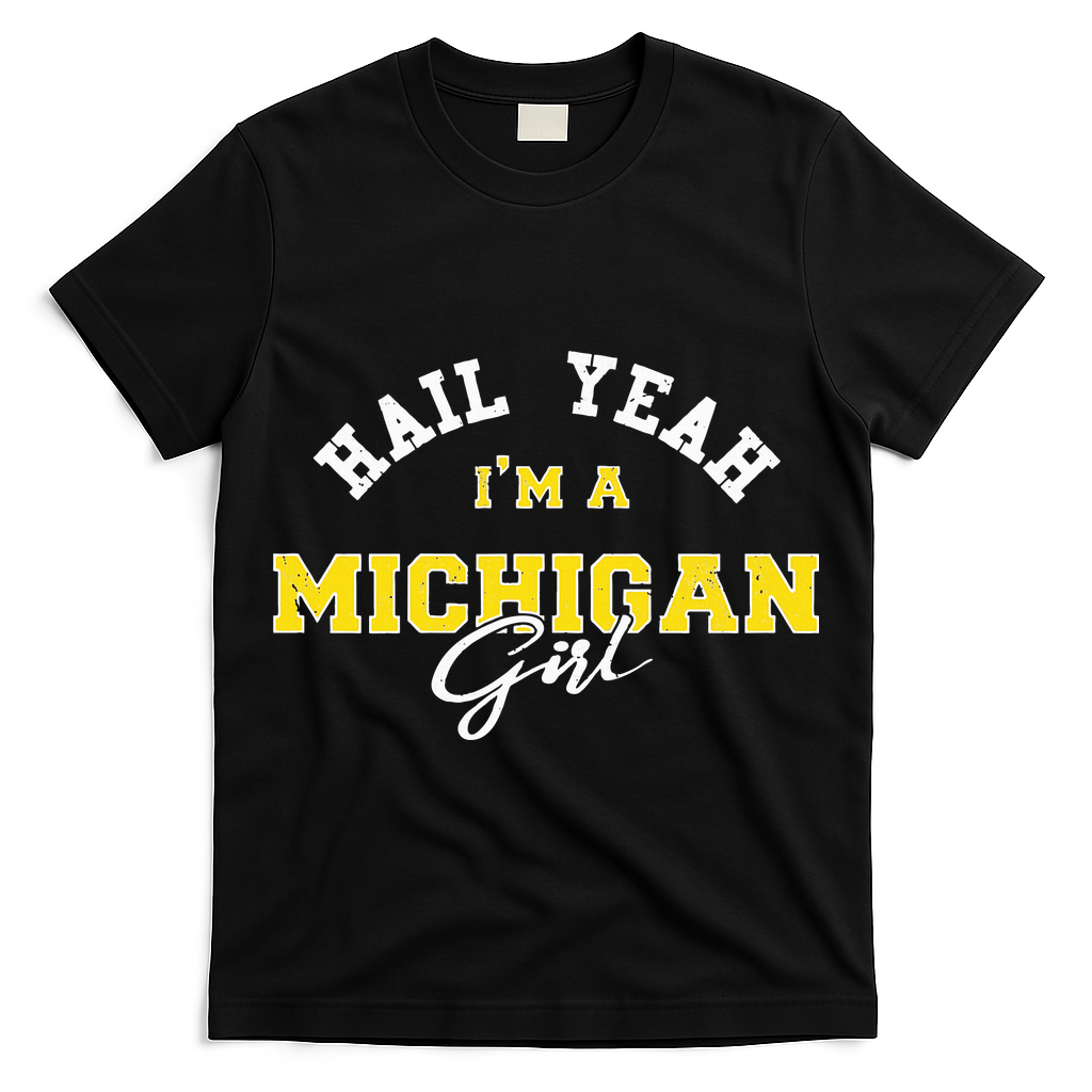 HAIL YEAH I'M A MICHIGAN GIRL Proud to be from Michigan USA T-Shirt