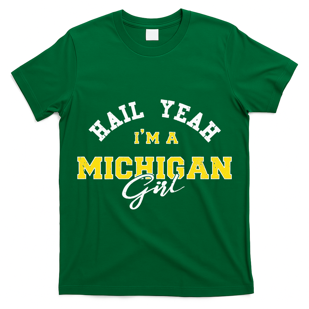 HAIL YEAH I'M A MICHIGAN GIRL Proud to be from Michigan USA T-Shirt