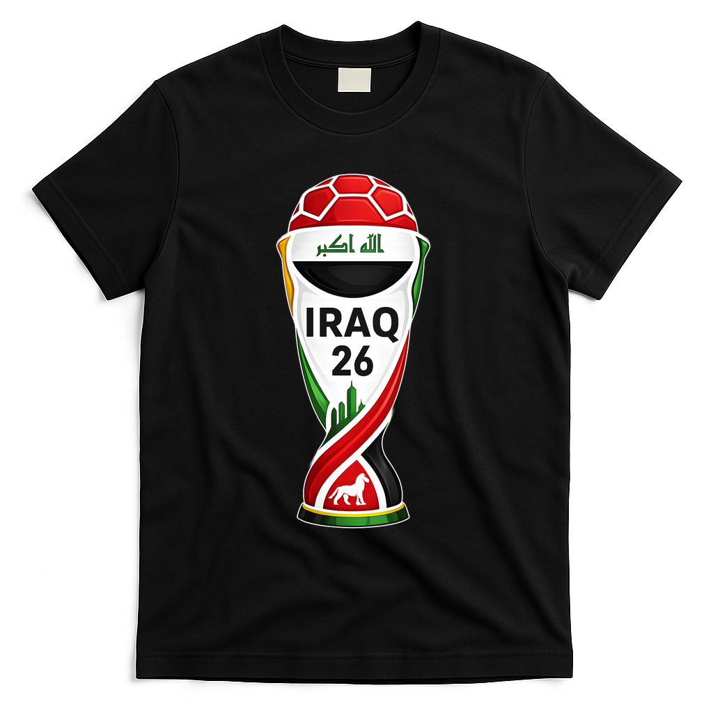 Iraq 2026 Soccer Iraqi T-Shirt - Black