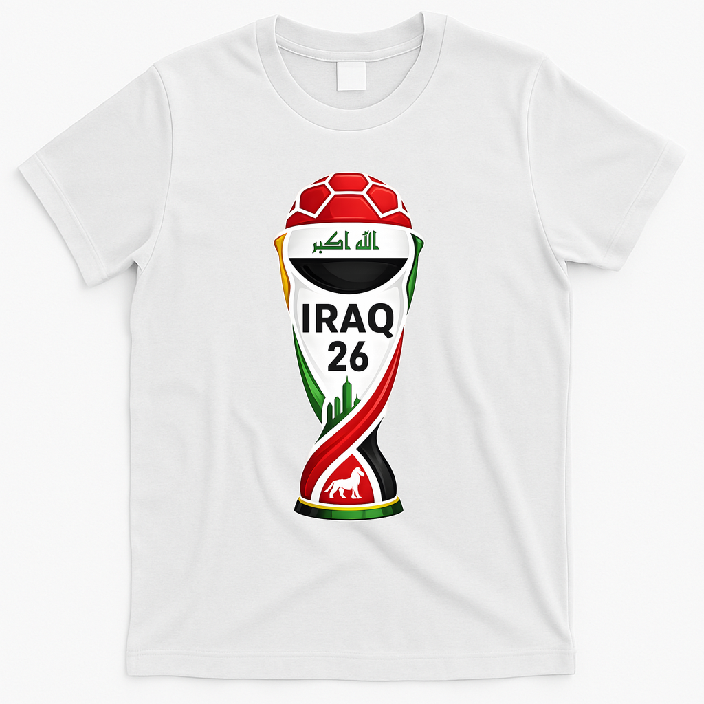 Iraq 2026 Soccer Iraqi T-Shirt - White