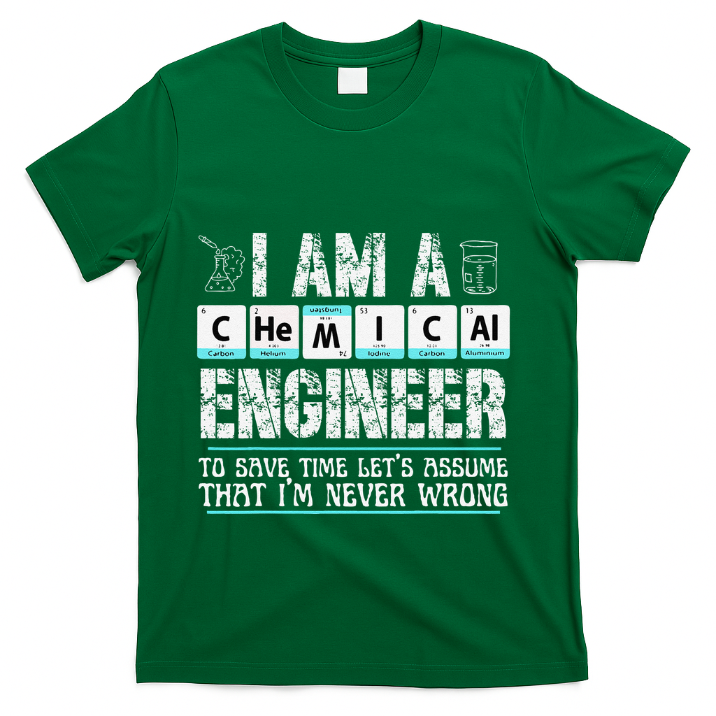 I Am A Chemical Engineer To Save Time LetS Assume T-Shirt - Green