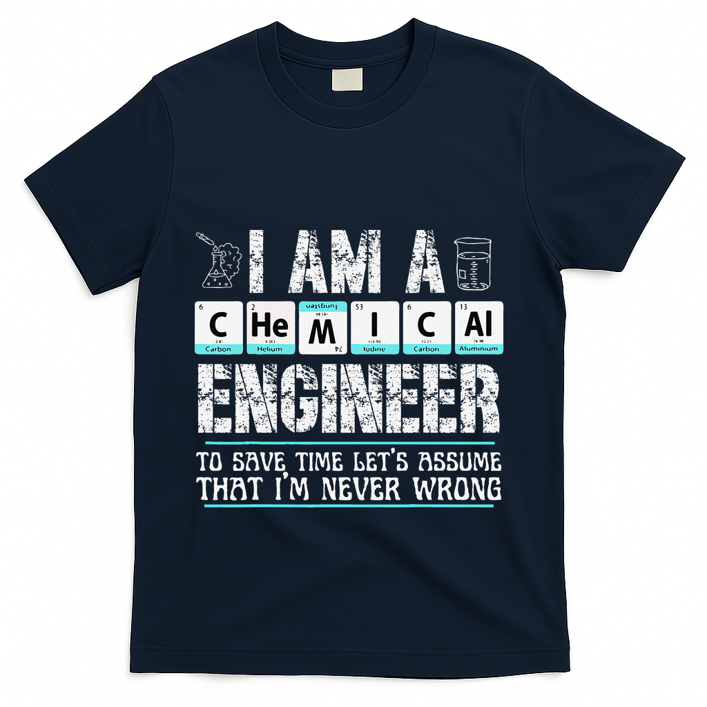 I Am A Chemical Engineer To Save Time LetS Assume T-Shirt - Navy