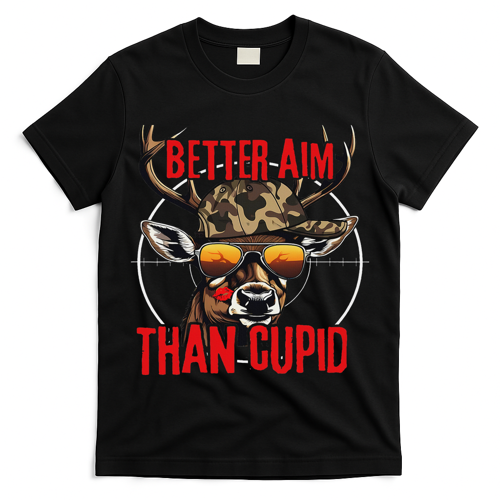 I Aim Better Than Cupid Hunting Valentine?? Day T-Shirt