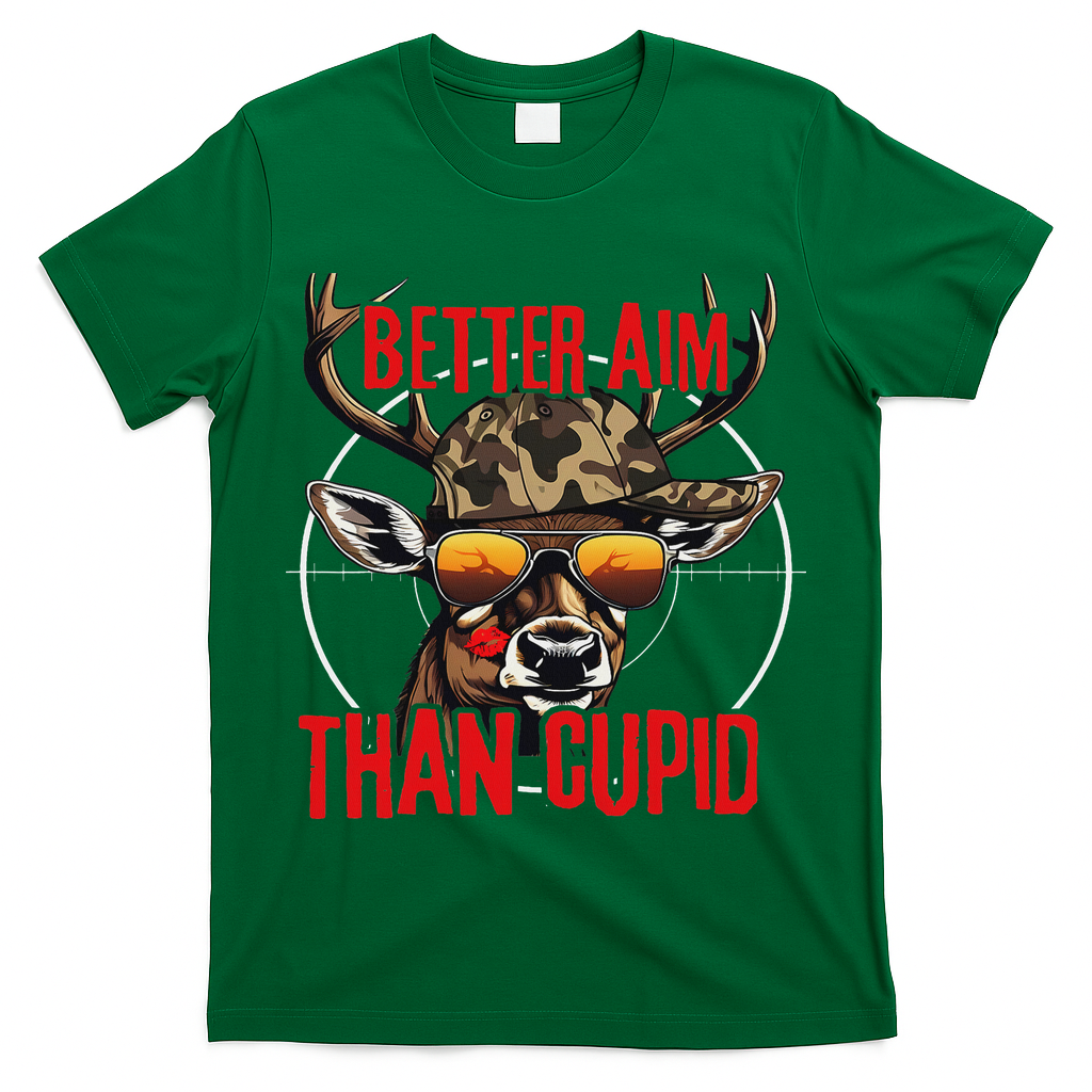 I Aim Better Than Cupid Hunting Valentine?? Day T-Shirt
