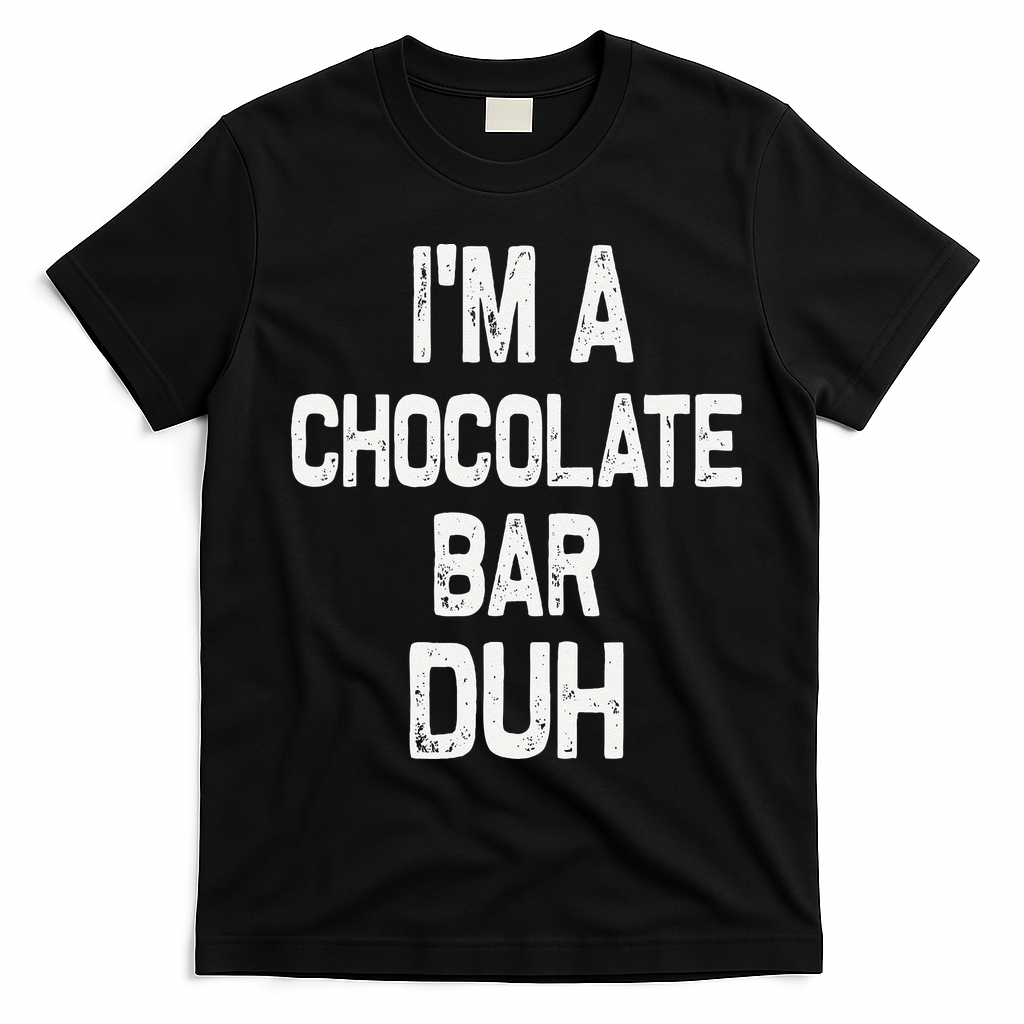 Im A Chocolate Bar Duh Halloween Costume T-Shirt - Black