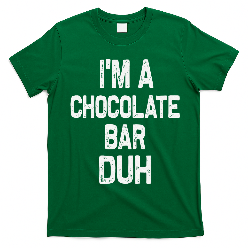 Im A Chocolate Bar Duh Halloween Costume T-Shirt - Irish Green