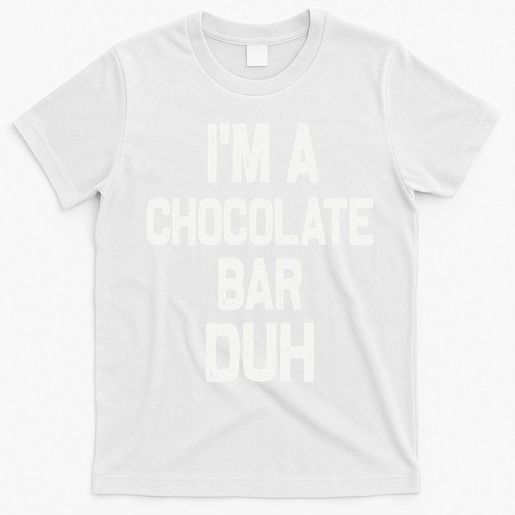 Im A Chocolate Bar Duh Halloween Costume T-Shirt - White