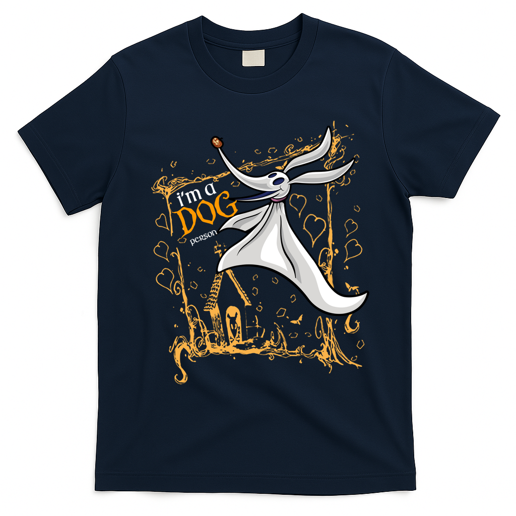 I’M A Dog Person Halloween Dog Zero Dog Nightmare T-Shirt - Navy Blue