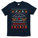 ItS A Funny Squeaky Sound Christmas Squirrel Ugly Funny Gift T-Shirt - Navy Blue