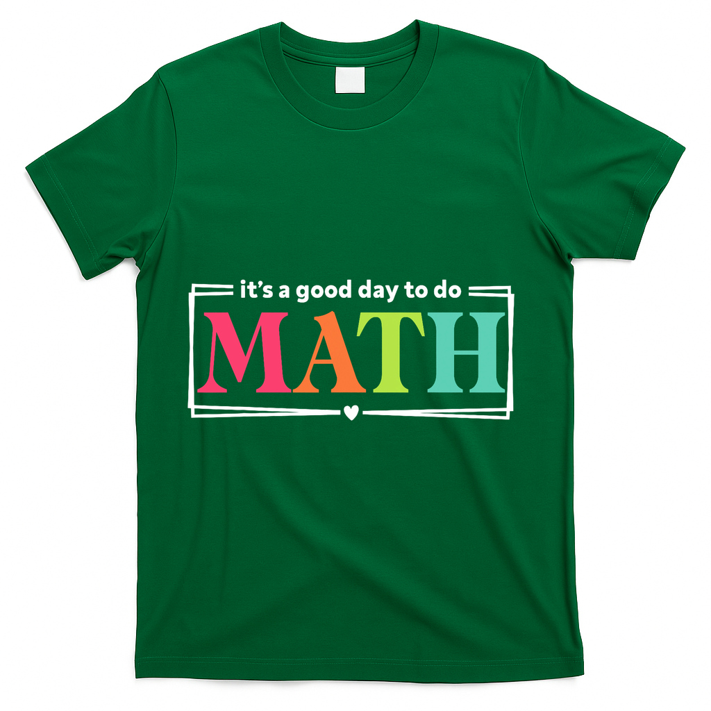 It's A Good Day To Do Math Teacher Test Day Back To School  T-Shirt - Green