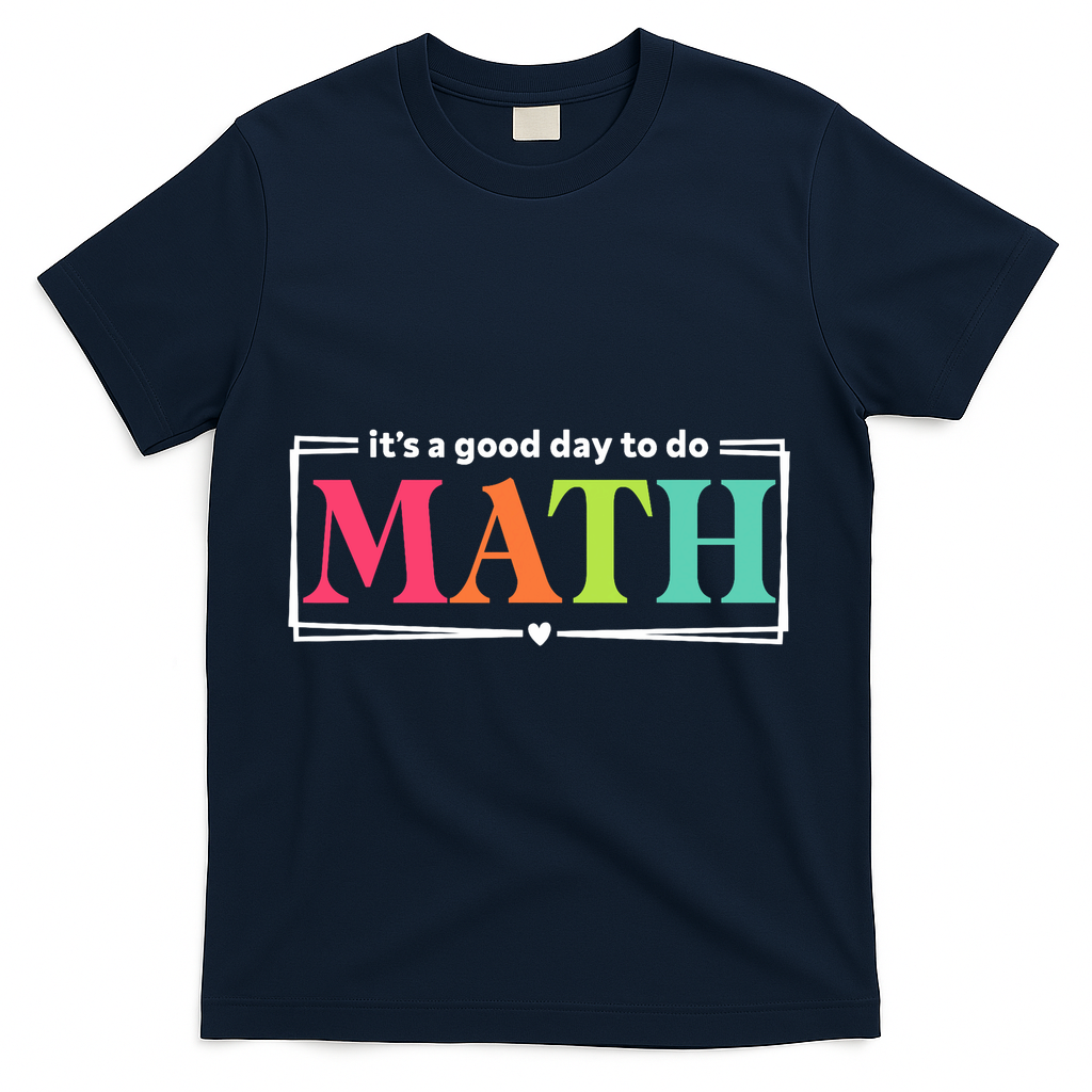 It's A Good Day To Do Math Teacher Test Day Back To School  T-Shirt - Navy