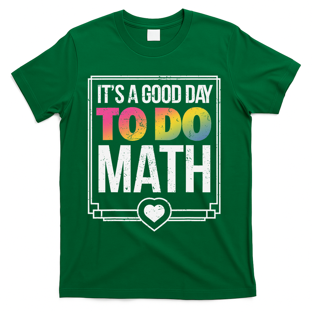 Its A Good Day To Do Math Teacher Test Day Back To School T-Shirt - Green