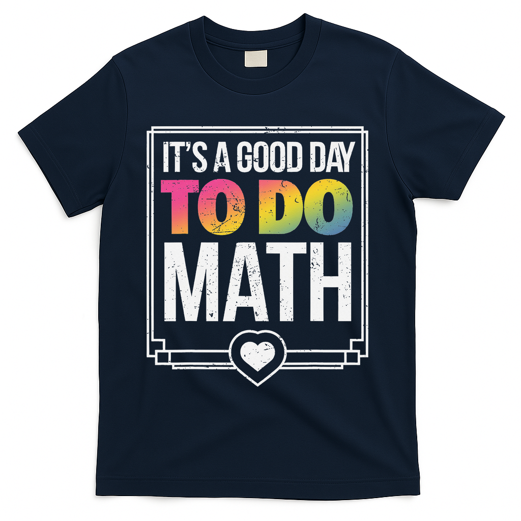 Its A Good Day To Do Math Teacher Test Day Back To School T-Shirt - Navy