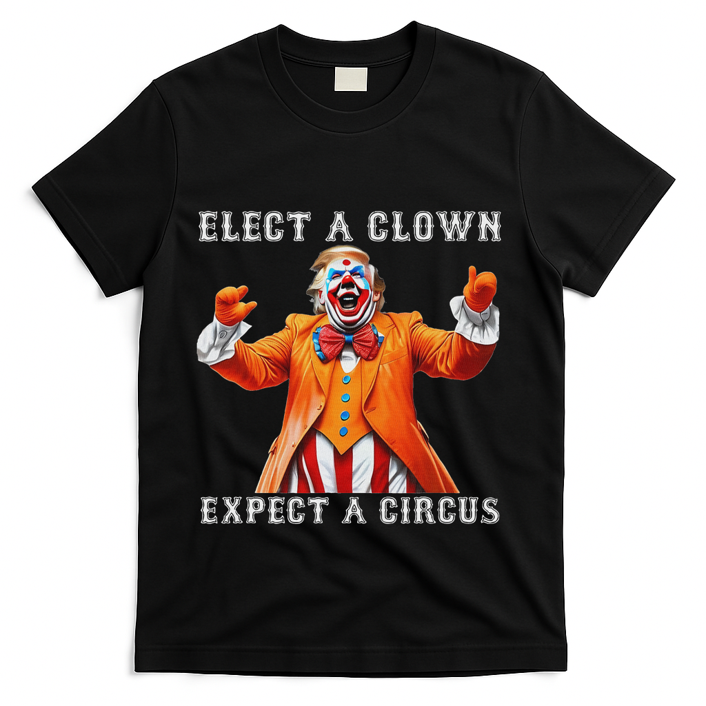 Impeach Anti Trump Elect A Clown Expect A Circus T-Shirt - Black