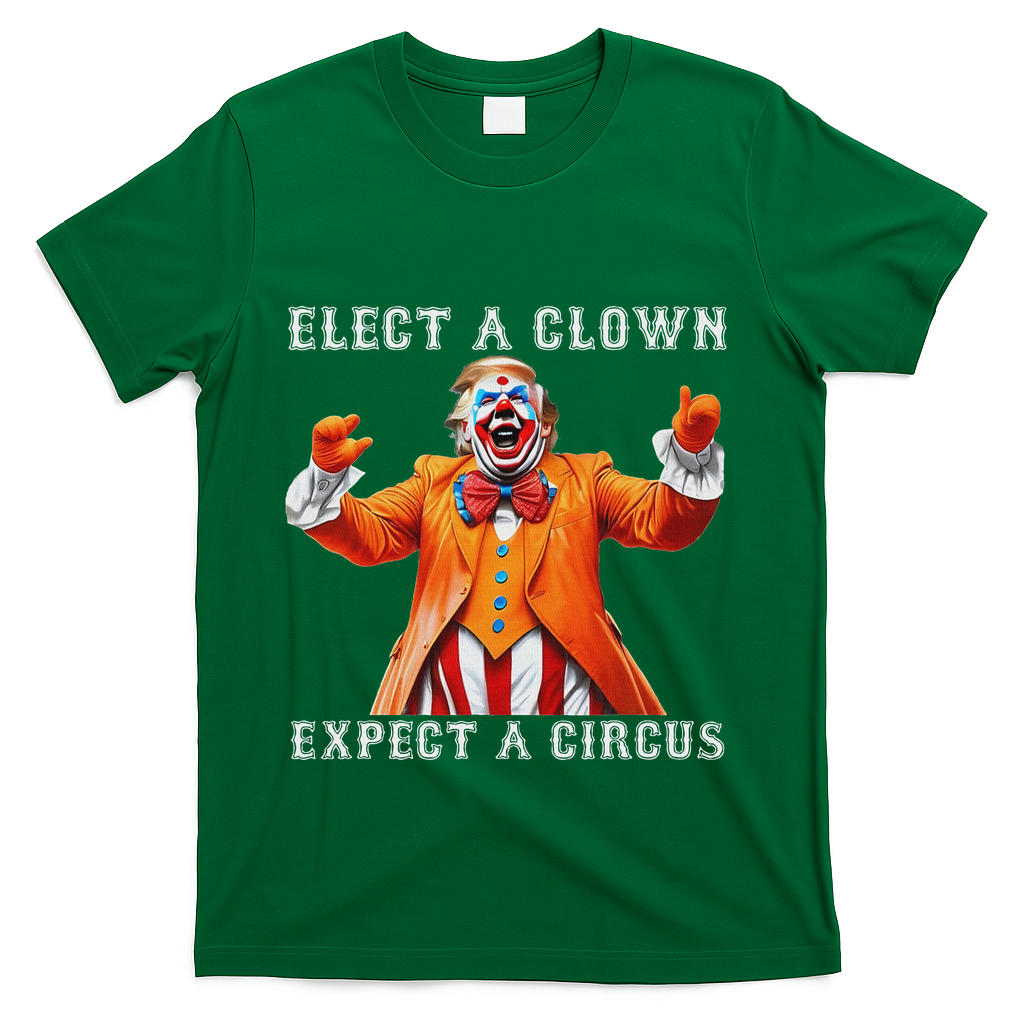 Impeach Anti Trump Elect A Clown Expect A Circus T-Shirt - Green