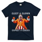 Impeach Anti Trump Elect A Clown Expect A Circus T-Shirt - Navy