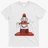 Im A Traffic Cone Halloween Last Minute Costume Funny T-Shirt - White
