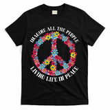 Imagine All The People Living Life In Peace T-Shirt - Black
