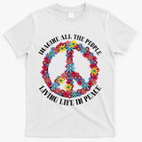 Imagine All The People Living Life In Peace T-Shirt - White