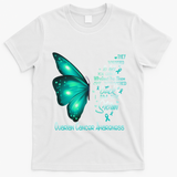 I Am The Storm Ovarian Cancer Awareness Butterfly Gift T-Shirt - White