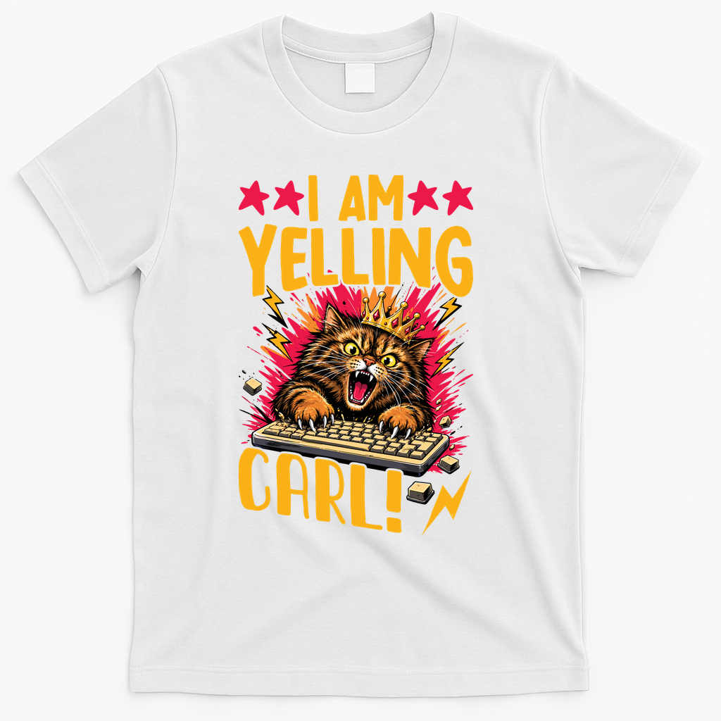 I Am Yelling Carl T-Shirt - White
