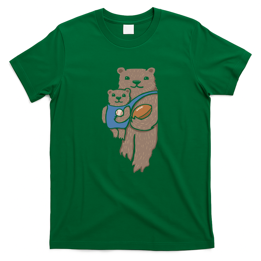 ILLINOIS BEAR AND CUB - Green