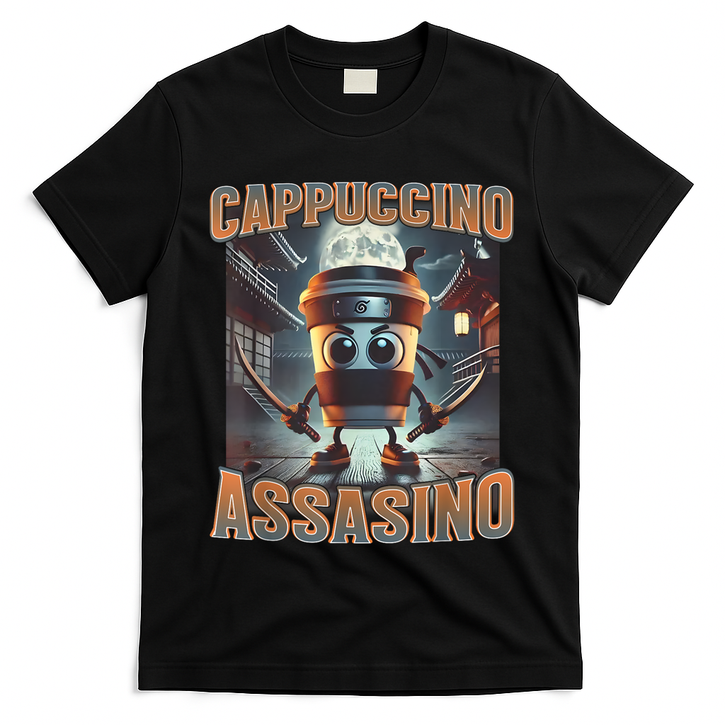 Italian Brainrot Cappuccino Assassino, Funny Cappuccino Meme T-Shirt