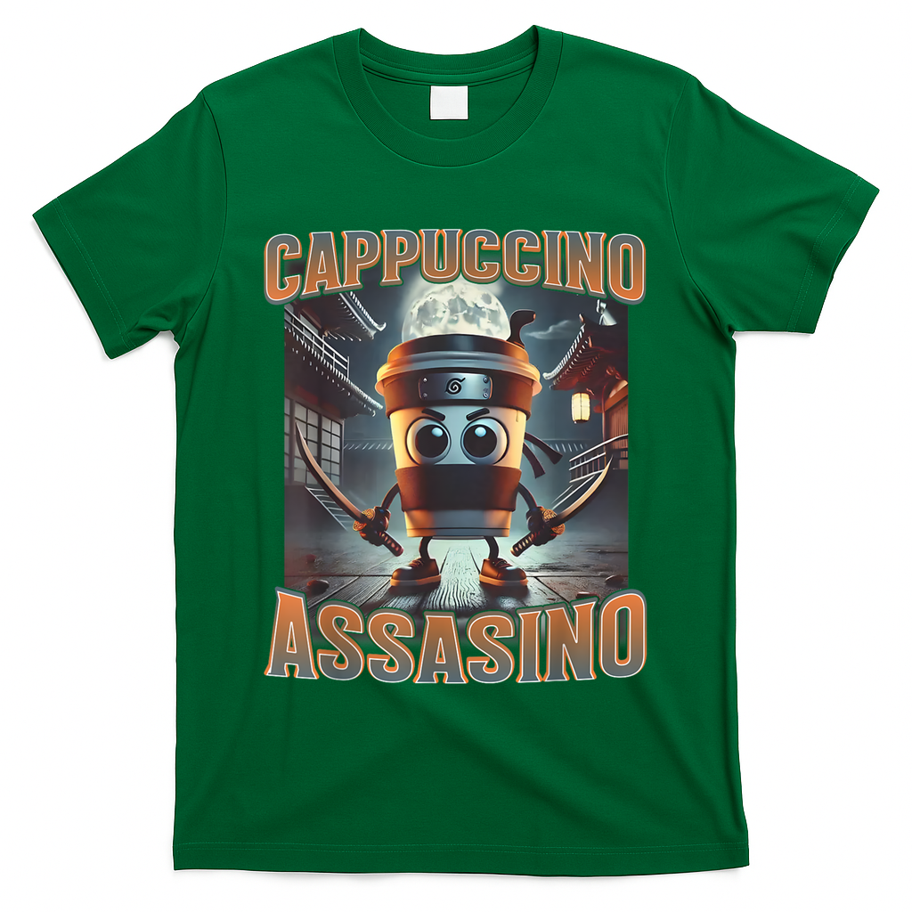 Italian Brainrot Cappuccino Assassino, Funny Cappuccino Meme T-Shirt