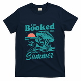 Im Booked For The Summer Book Girl Summer Coquette T-Shirt - Navy