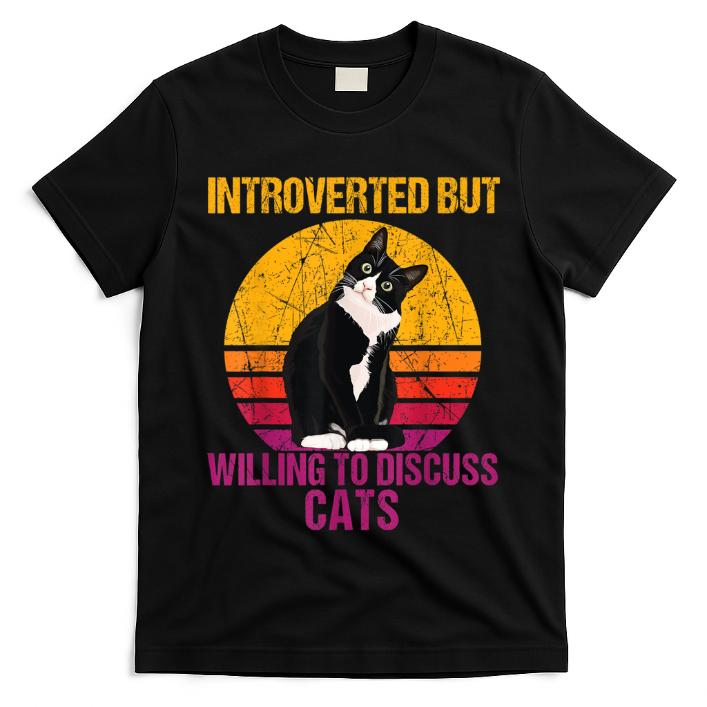 Introverted But Willing To Discuss Cats T-Shirt