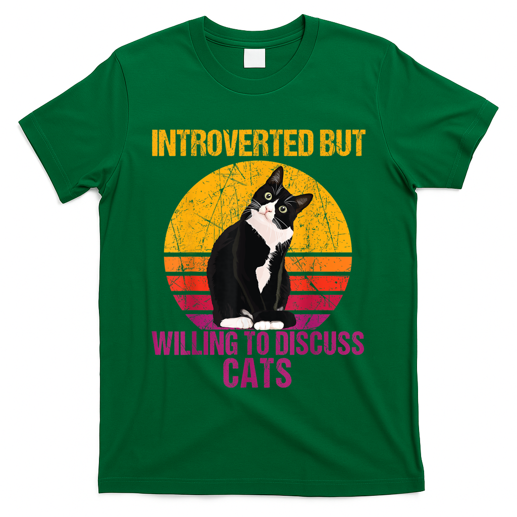 Introverted But Willing To Discuss Cats T-Shirt