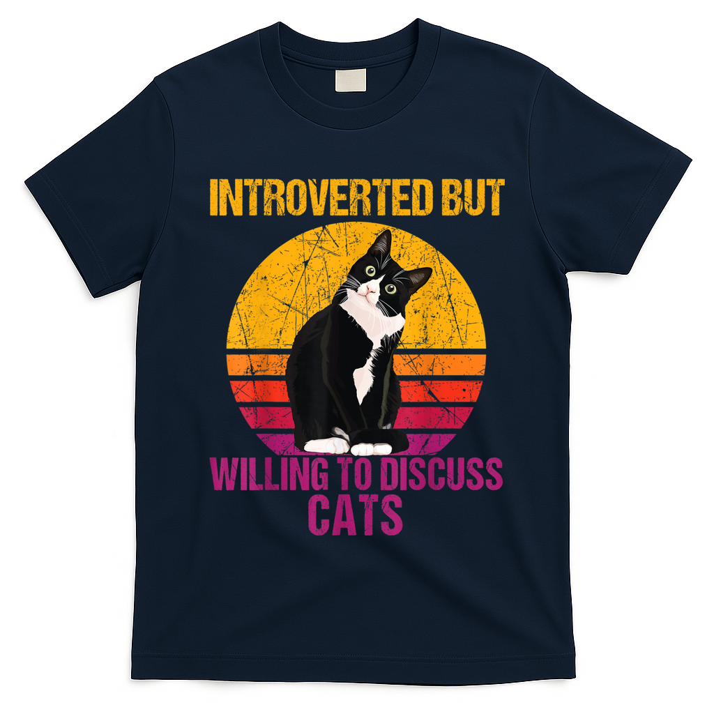Introverted But Willing To Discuss Cats T-Shirt