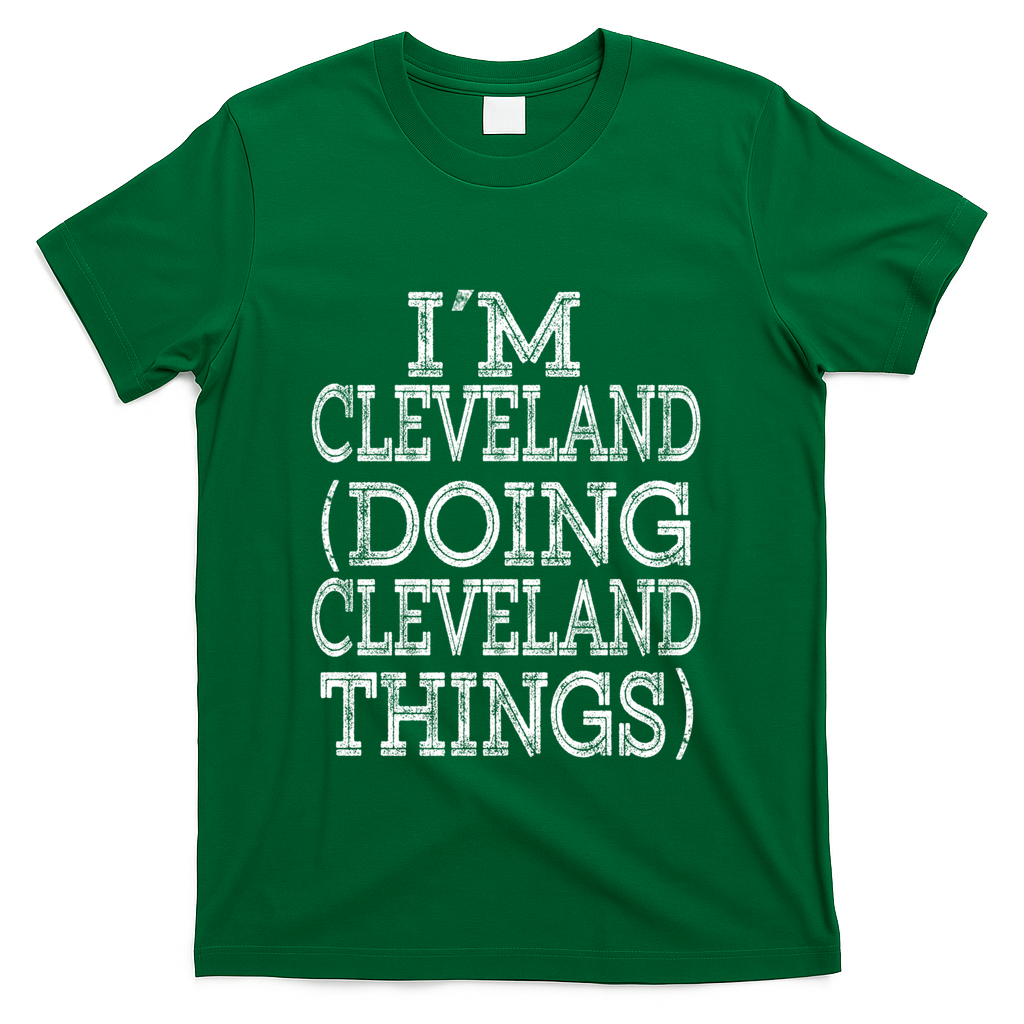 I'm Cleveland Doing Cleveland Things Family First Name Gift T-Shirt - Green