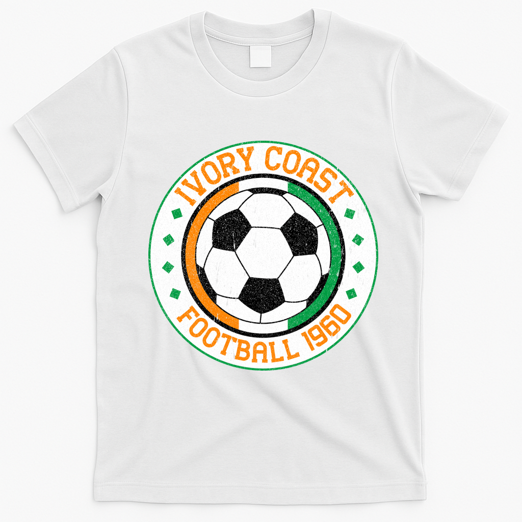 Ivory Coast Football 1960 Vintage Soccer T-Shirt - White