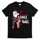 I Check It Once Then I Check It Twice Santa 1989 Christmas Sweatshirt T-Shirt - Black