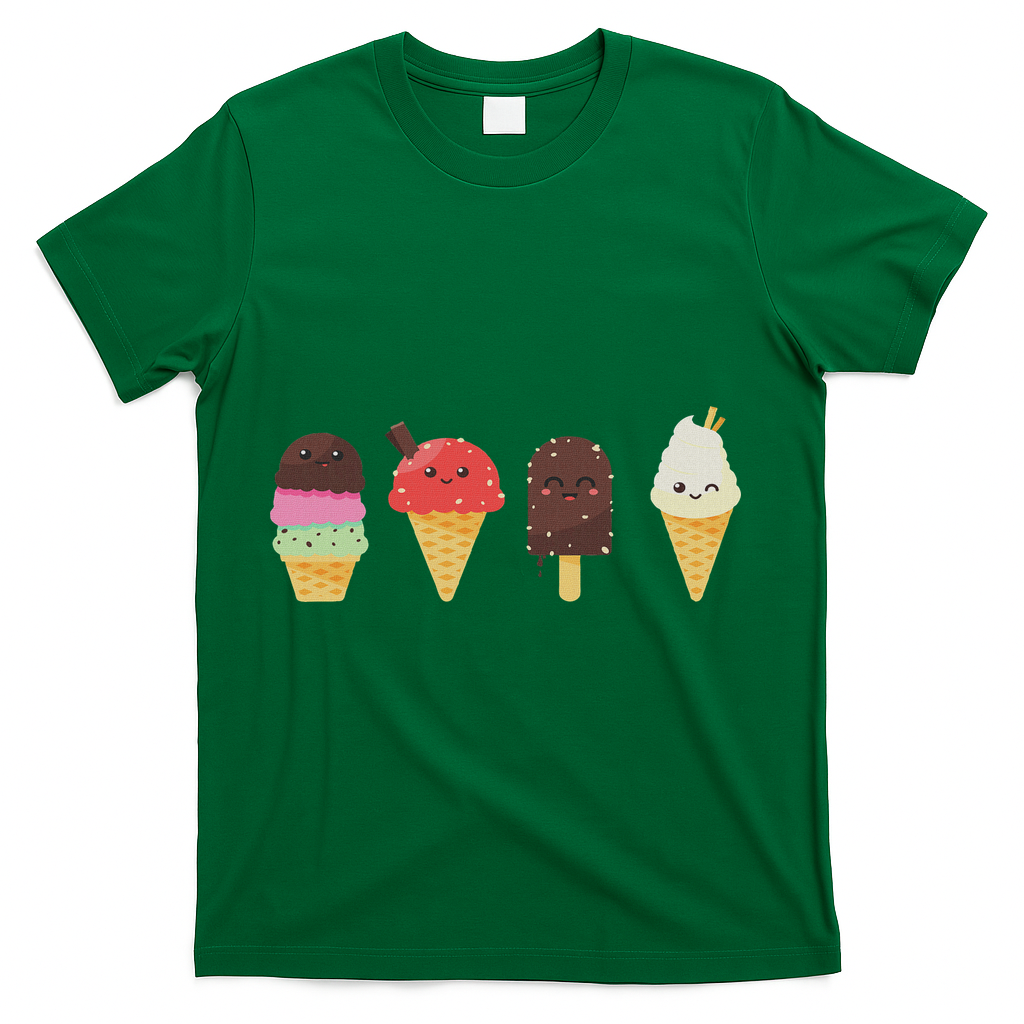 Ice Cream Lover For Summer T-Shirt - Green