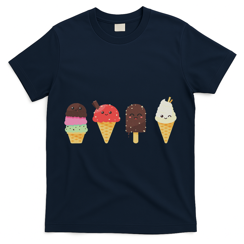 Ice Cream Lover For Summer T-Shirt - Navy