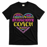 Instructional Coach Rainbow Heart Instructional Coach Gifts T-Shirt - Black