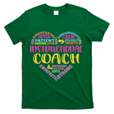 Instructional Coach Rainbow Heart Instructional Coach Gifts T-Shirt - Green