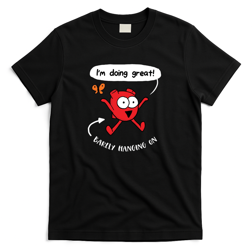 Im Doing Great Heart - Black